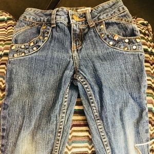 Girls knee length denim shorts